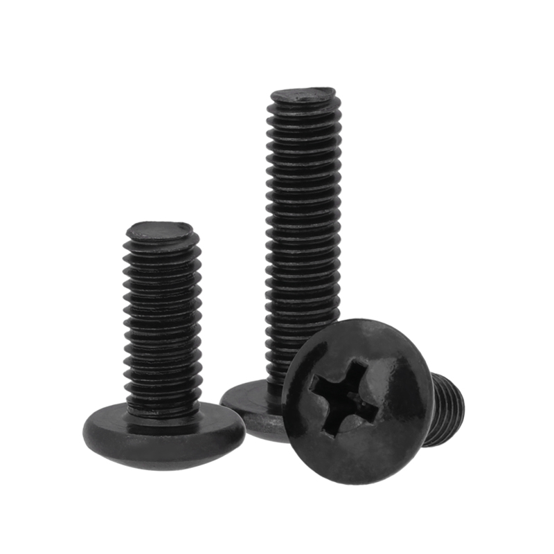 镀黑TM十字大扁头螺丝加长伞头蘑菇头机螺钉M2M2.5M3M3.5M4M5M6M8 - 图1