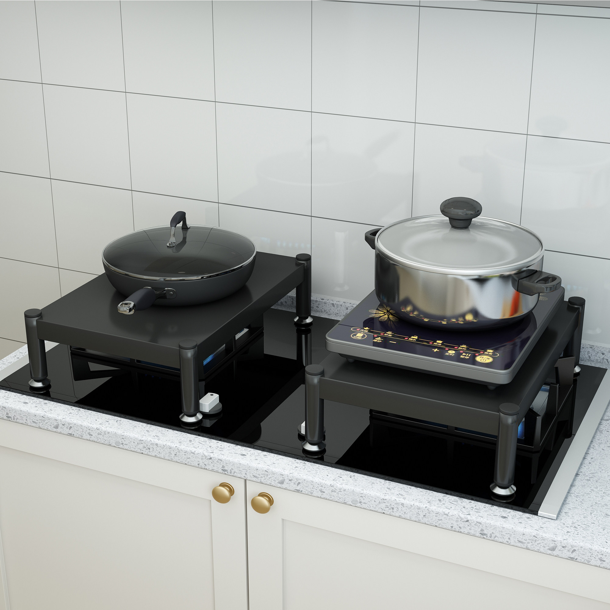 不锈钢厨房置物架电磁炉支架天然气煤气灶盖板罩加厚灶台支架架托,淘宝优惠券,粉丝福利购,淘宝优惠卷