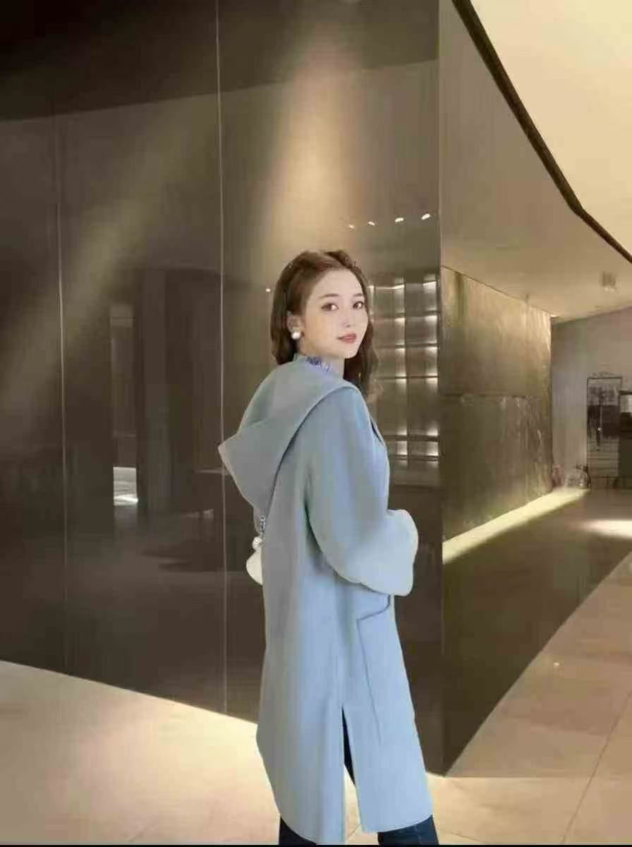 5400694阿家专柜正品2025新款时尚百搭羊毛毛呢外套大衣中长款 - 图2