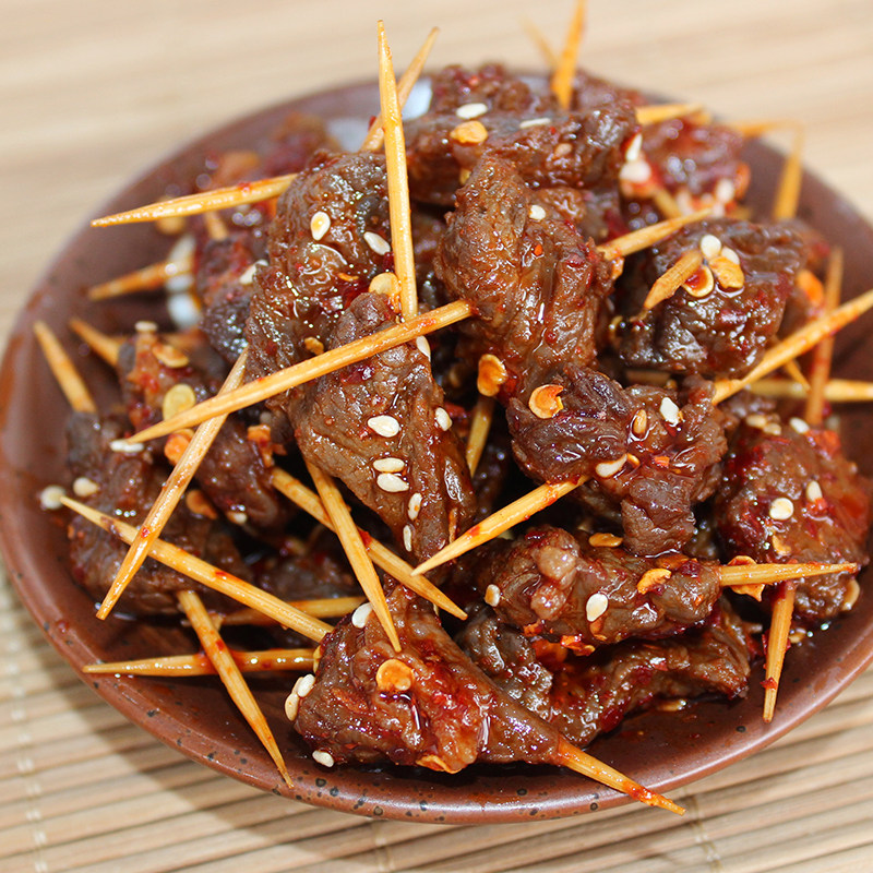 恰味道香辣牙签牛肉 湖南地方特产美食牛肉粒卤味小吃零食180g/袋,淘宝优惠券,粉丝福利购,淘宝优惠卷