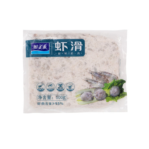 鲜美来AAA虾滑 500g  青虾滑 海鲜海底捞虾丸 新鲜 火锅豆捞食材 - 图3