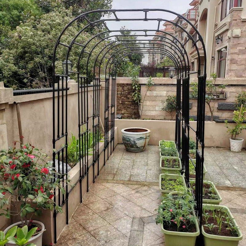 拱门花架爬藤架户外庭院支架月季铁艺专用葡萄架花园植物拱形架子,淘宝优惠券,粉丝福利购,淘宝优惠卷
