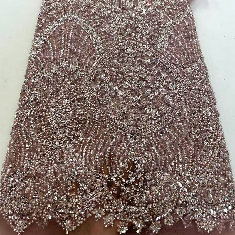 欧美网纱布料珠管绣花型小花朵泡泡珠亮片刺绣面料礼服婚纱连衣裙,淘宝优惠券,粉丝福利购,淘宝优惠卷