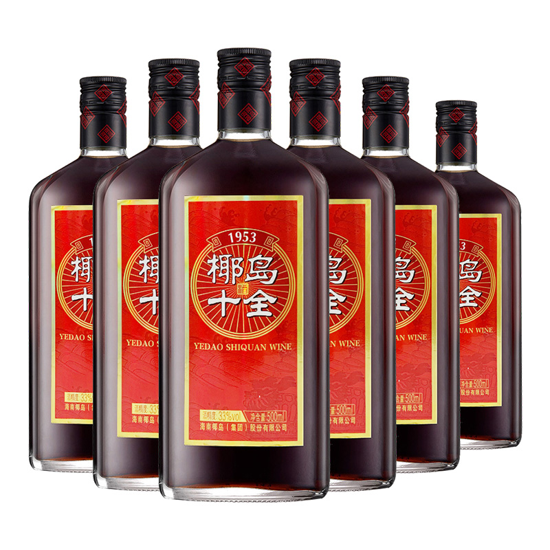 椰岛鹿龟酒十全酒500ml*6瓶装给父母亲长辈的养生酒33度-图3