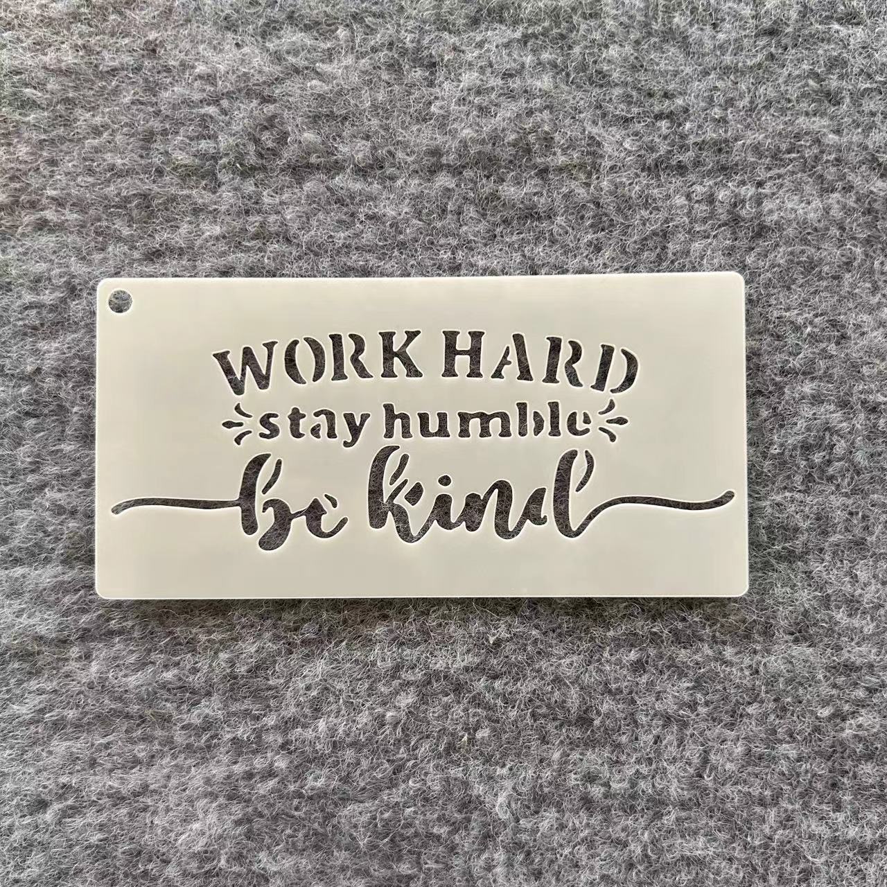 英文字母手绘镂空塑料模板黑板街头图喷漆卡通图案遮蔽板涂色工具 - 图0