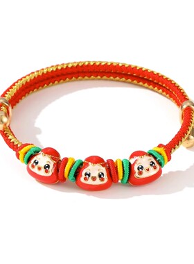 端午节五彩手绳手工编织手链女男宝宝儿童五彩线小粽子五月节民族