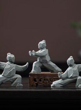 青石哪吒摆件创意周边摆件盆景鱼缸造景