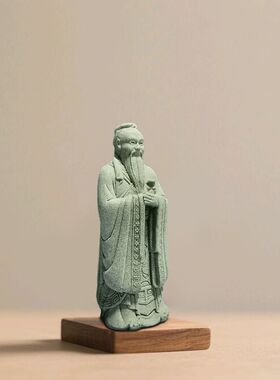 中古风陶瓷人物装饰摆件12cm复古工艺品家居桌面小摆设