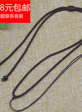 2mm简约平结直拉银饰颈链项链绳