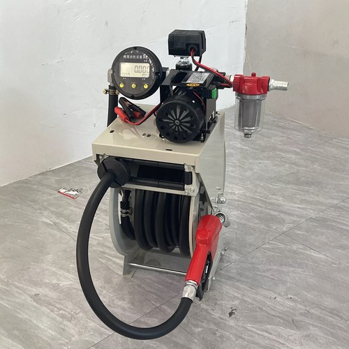 抽油泵柴油电动12v24v220v伏手提吨桶挂式计量加油机抽油神器自停 - 图1