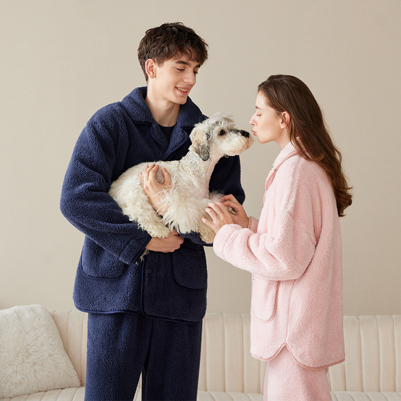 芬腾珊瑚绒情侣睡衣冬季女款加厚大码法兰绒男士秋冬款家居服套装,淘宝优惠券,粉丝福利购,淘宝优惠卷