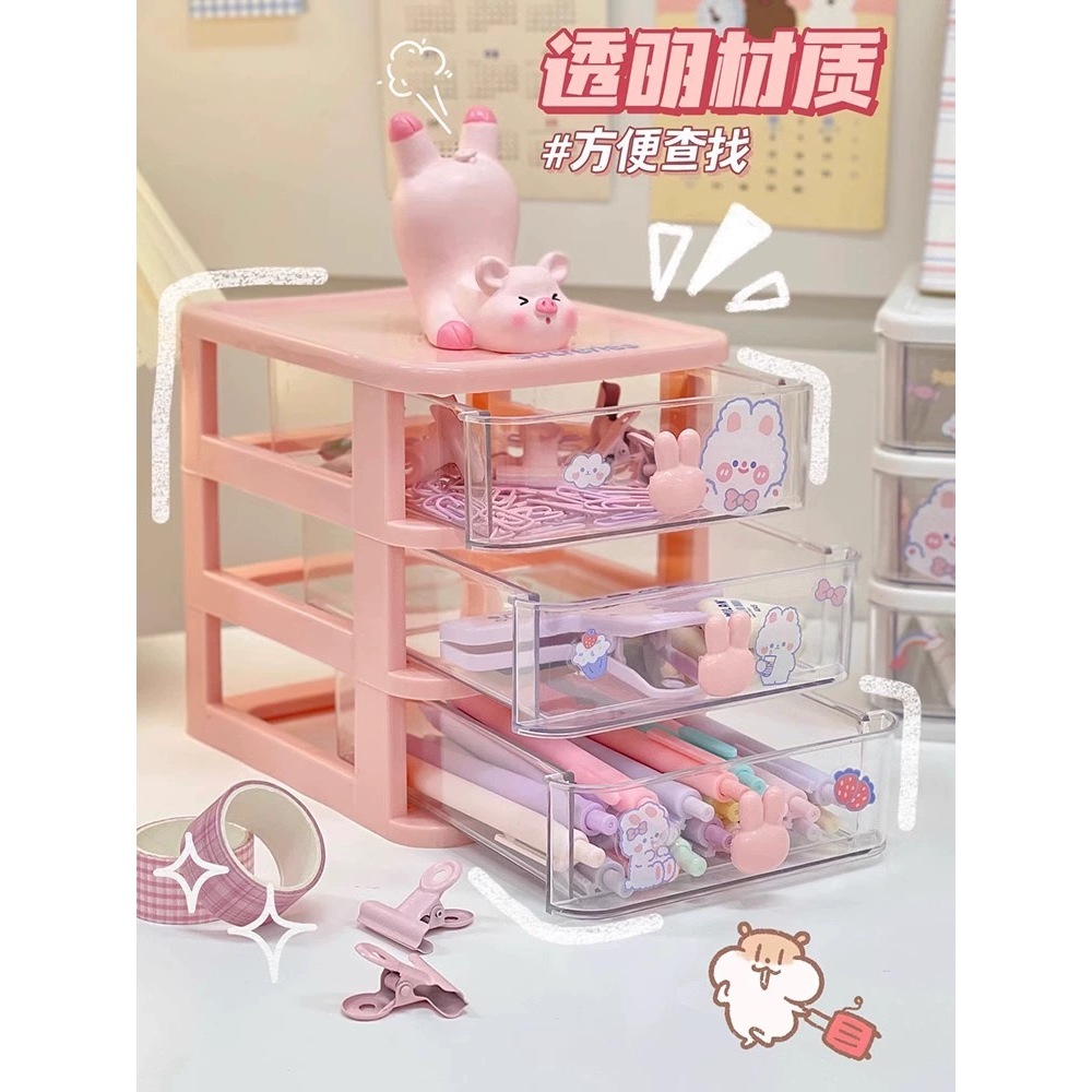 yf高档桌面收纳盒抽屉式塑料文具整理盒多层收纳柜化妆品首饰_XRMG 有态度_服饰配件/皮带/帽子/围巾-第3张图片-提都小院