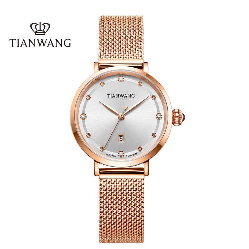 官方正品女士32mm女款钢带天王表 天王半小时国产腕表