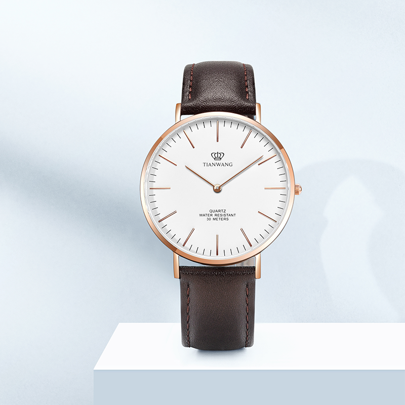 天王官方手表皮带石英表潮时尚情侣表男士女士同款网红大表盘腕表