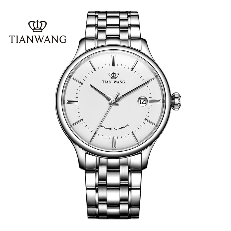 自动时尚防水钢带正品天王表 天王半小时国产腕表