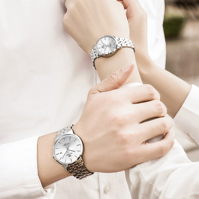 钢带男士时尚小定制刻字新品天王表 天王半小时国产腕表