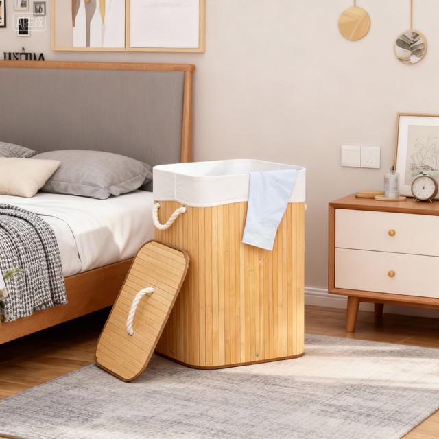 ໄມ້ໄຜ່ folding iron rings dirty clothes bucket storage bucket