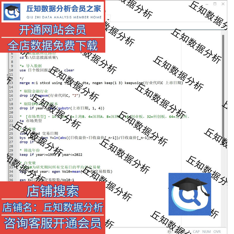 信息披露质量KV指数2022-1991含stata代码过程、原始、参考、结果 - 图0