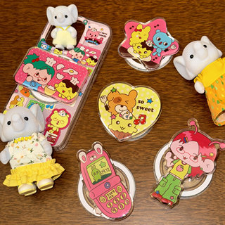 Onionion*mnbr lovecandy original illustration glue glitter powder magnetic mobile phone holder