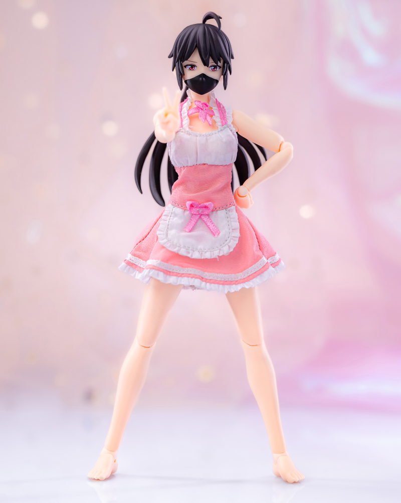 1/12兵人衣服配件figma机娘厨娘女仆装tbl包胶女素体制服jk连衣裙 - 图3