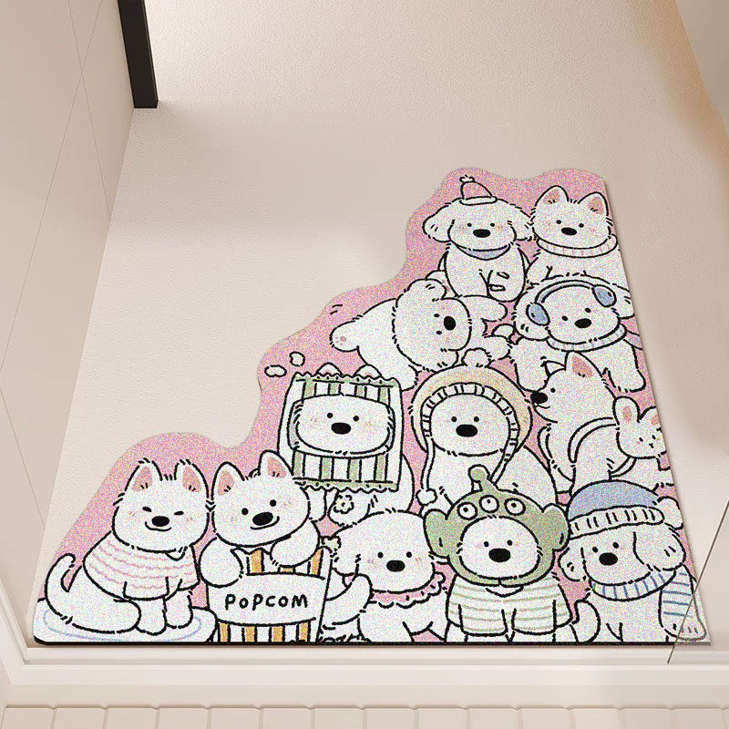 新款可爱堆堆狗丝圈入户地垫可裁剪异形玄关脚垫刮泥蹭土防滑门垫,淘宝优惠券,粉丝福利购,淘宝优惠卷