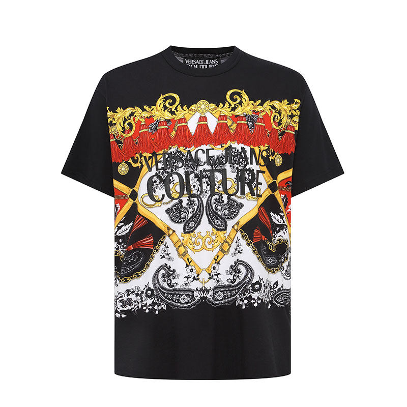 versace /范思哲男士黑色圆领t恤 邦琦国际T恤