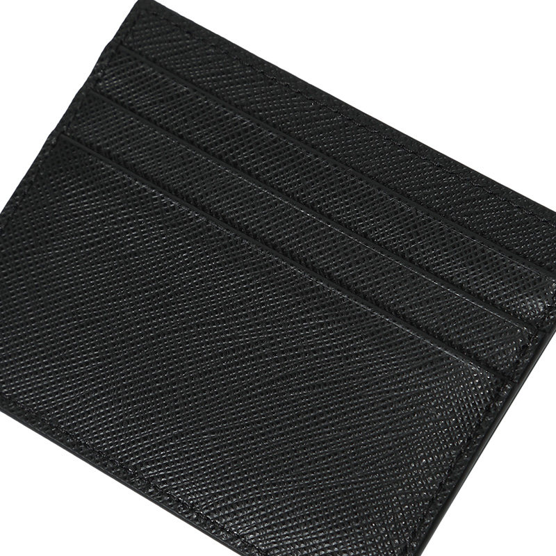 prada /普拉达丝印徽标真皮卡片夹 邦琦国际卡包