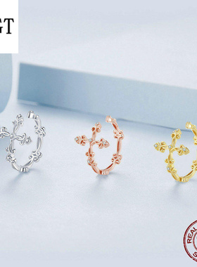 跨境藤蔓十字架戒指开口男女 欧美复古风电镀s925银戒指手饰首饰