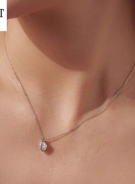 新款闪耀旋转一克拉莫桑石项链简