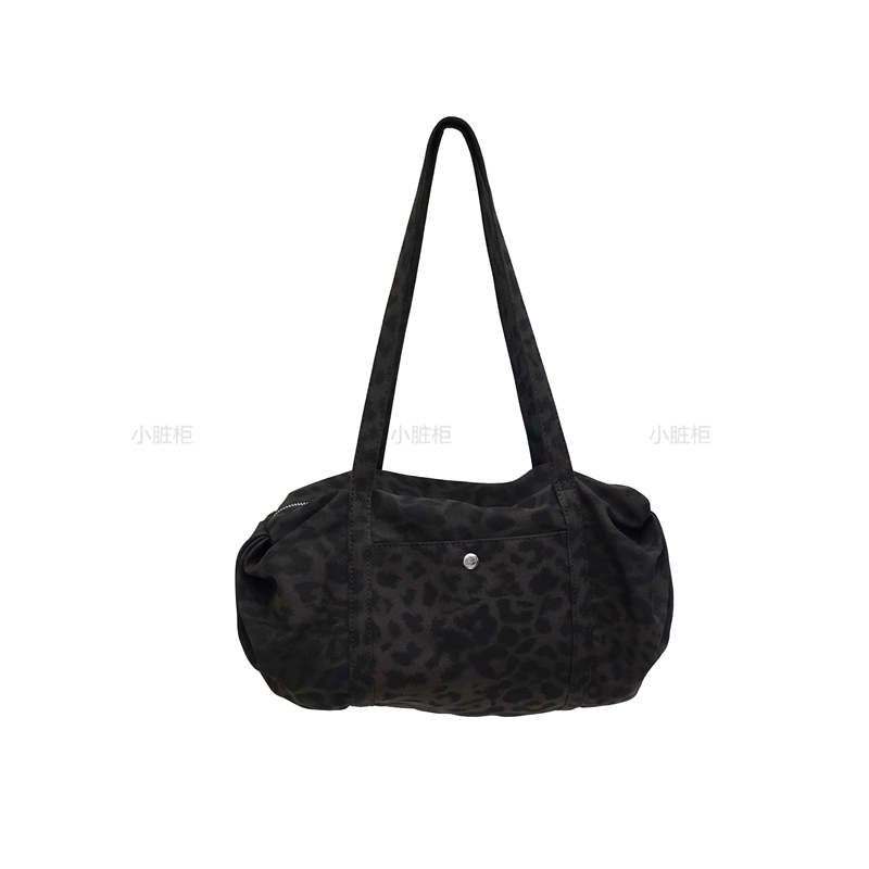 Small dirty cabinet South Korea Dongdaemun new leopard print canvas bag casual and versatile commuter portable shoulder tote bag