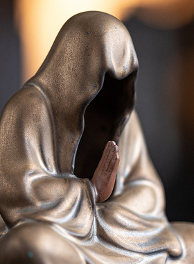 禅意无相佛摆件陶瓷人物工艺品创意家居客厅书房装饰茶道桌面