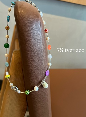 tver Acc韩国东大门多巴胺彩色巴洛克珍珠项链 锁骨链 春夏