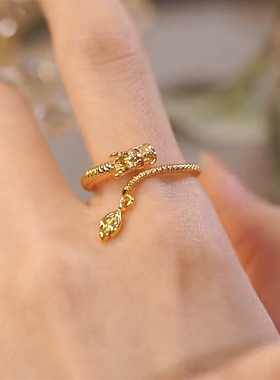 神龙摆尾转乾坤戒指可调节女