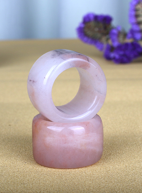 天然玉石戒指男女款大号