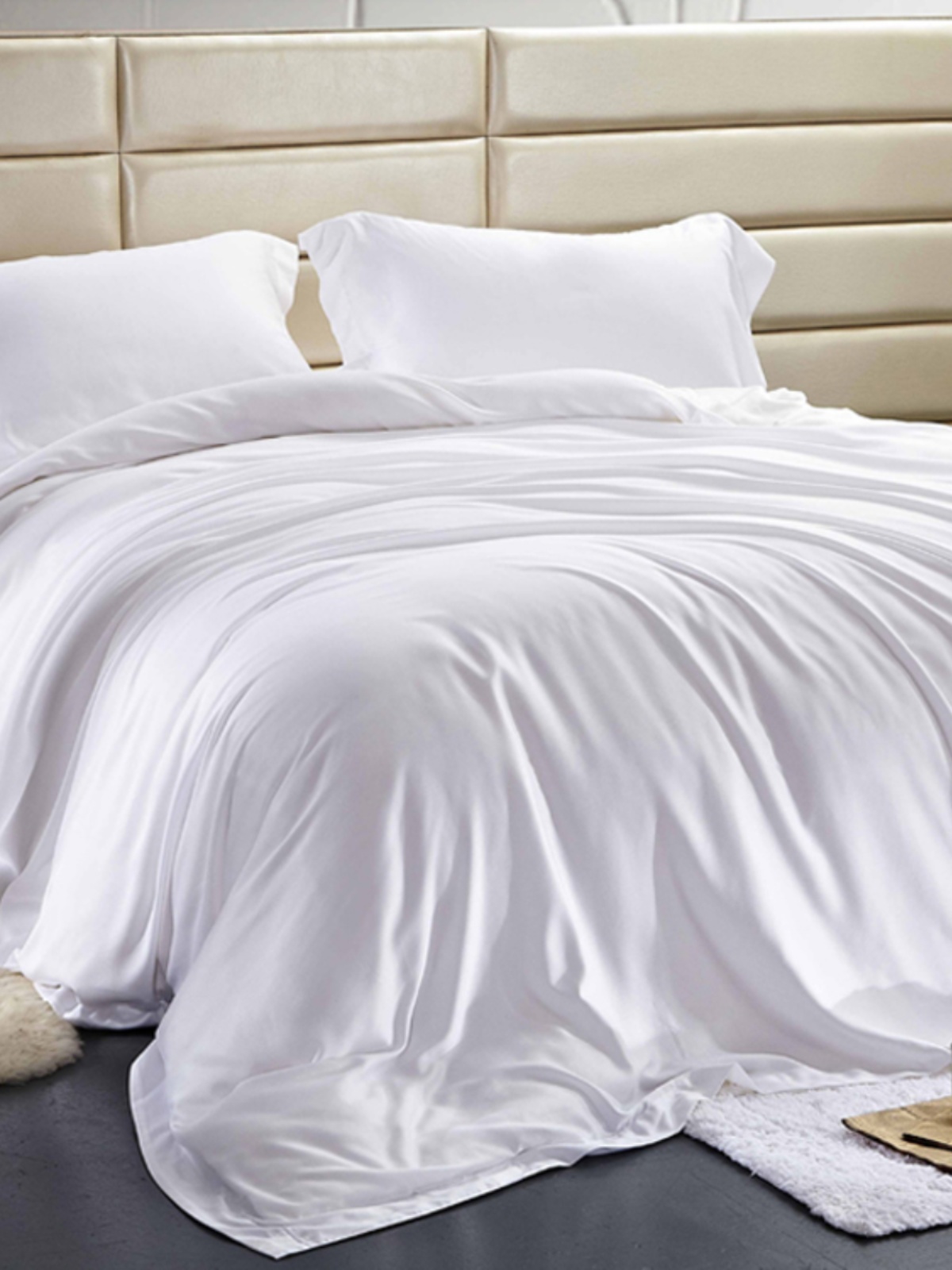 酒店新款纯色薄被条纹棉被单民宿白色单件被子套被罩床上用品被套