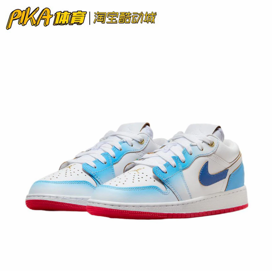 Air Jordan 1 低帮 潮流复古 耐磨防滑 时尚休闲鞋 FN8895-141 KY - 图0