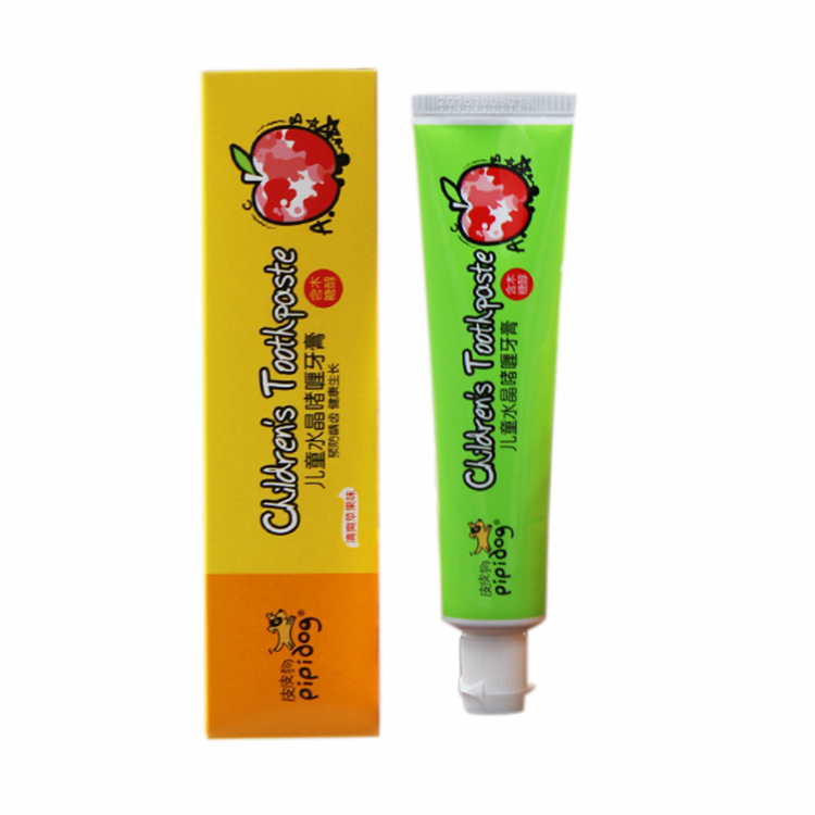 2送1皮皮狗儿童牙膏45g 水晶啫喱牙膏草莓苹果水蜜桃味含木糖醇正 - 图3