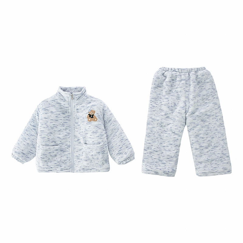 男童三层加绒夹棉睡衣套装儿童宝宝冬季珊瑚绒加厚保暖开衫家居服,淘宝优惠券,粉丝福利购,淘宝优惠卷