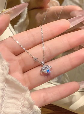 迪士尼项链女款简约高级感ins心形吊坠小众设计情人节送女生礼物