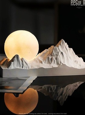 YQS阿尔卑斯山扩香石香薰灯装饰灯创意石膏摆件高级生日礼物女生