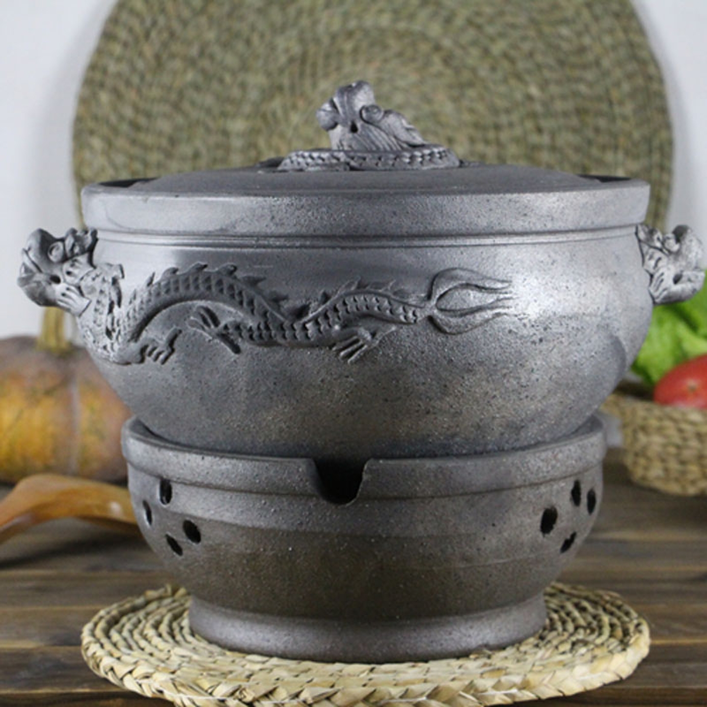 火锅砂锅燃气灶专用宽口浅底传统老式土砂锅煲家用炖汤鱼头酒精炉 - 图0