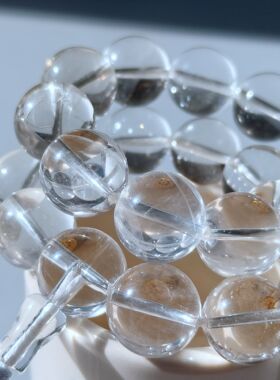 释宏天然白水晶百字明念珠手串