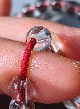 精修孔道天然喜马水晶多圈108颗