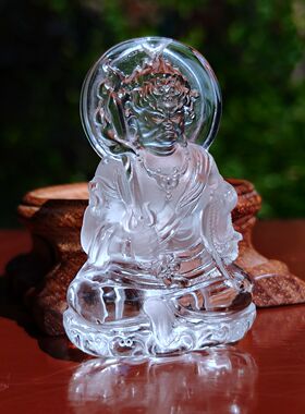 喜马拉雅白水晶不动明王属鸡守护
