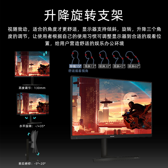 飞利浦 275M1RZN 27英寸 2K 170Hz Nano IPS屏游戏电竞电脑显示器 - 图2