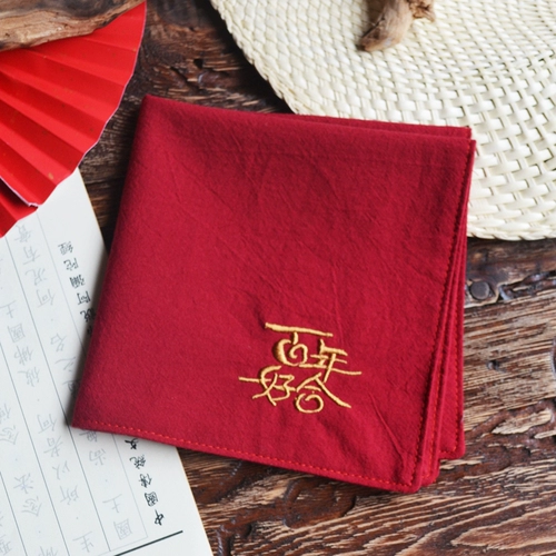 BU управлял чистым хлопковым вышитым носовым платком, заказывая обручальное ручной носовой платок дракона и феникса 100 лет хорошо вместе вместе