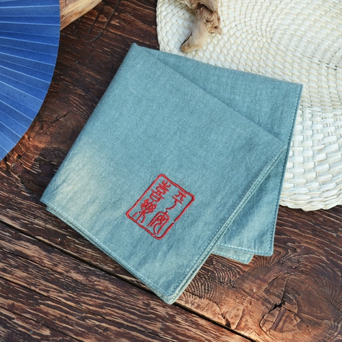 Мужской хлопковый носовой платок, хлопковая печать, полотенце от пота, сумка, с вышивкой, делается под заказ, подарок на день рождения