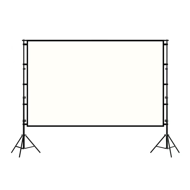 快速折叠投影机幕布60-180寸正背投金属抗光软幕户外移动可定制-图3