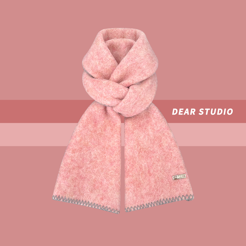 薄荷奶绿~韩系氛围感锁边羊绒围巾女秋冬季软糯清新保暖百搭围脖,淘宝优惠券,粉丝福利购,淘宝优惠卷