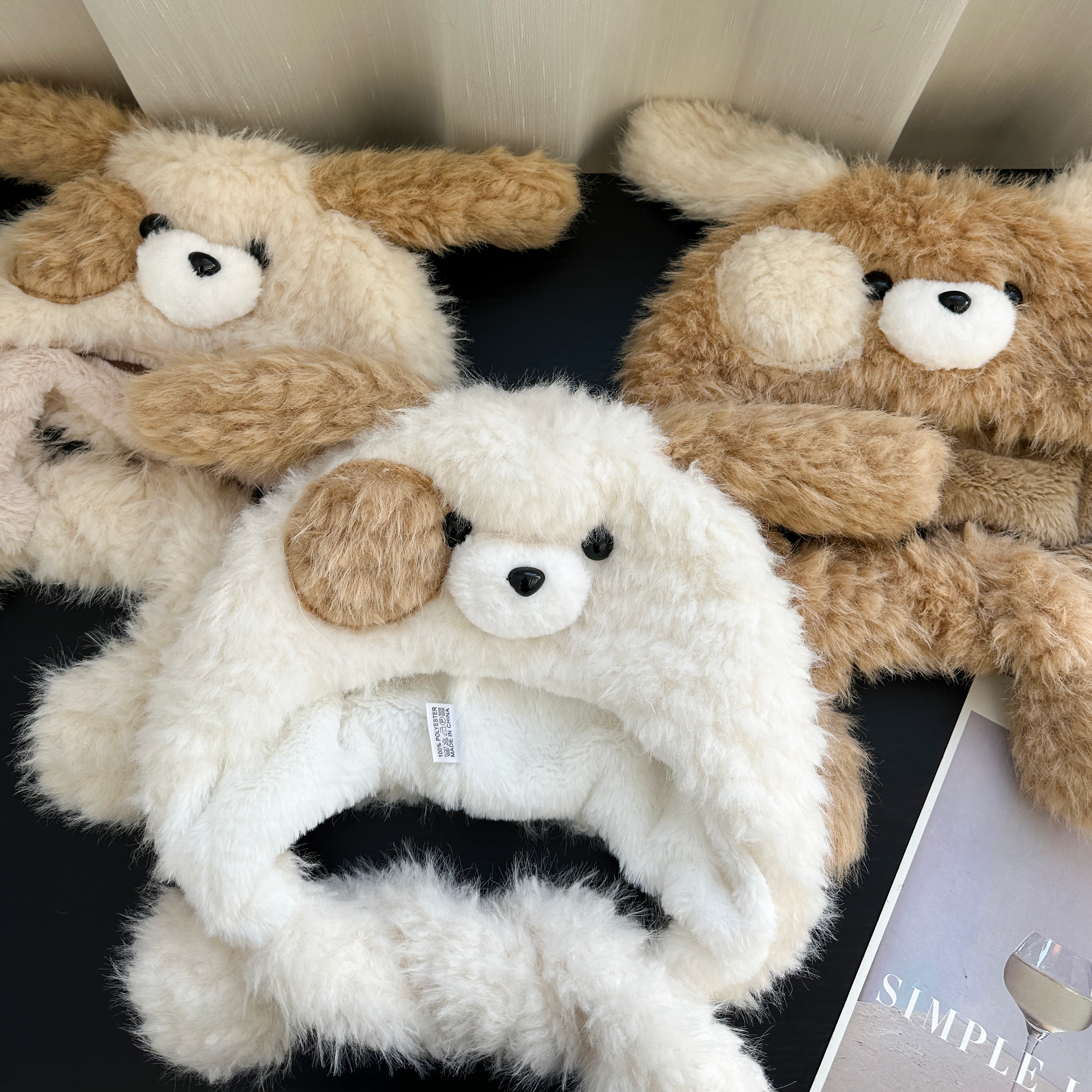 可爱卡通耳朵会动小狗加厚保暖毛绒帽子女冬季防寒护耳百搭雷锋帽,淘宝优惠券,粉丝福利购,淘宝优惠卷